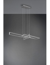 Sospensione Salinas 3 Rettangoli Led 34w Nichel L110 cm Dimmerabile Trio Lighting