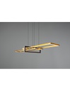 Sospensione Salinas 3 Rettangoli Led 34w Oro-Nero L110 cm Dimmerabile Trio Lighting