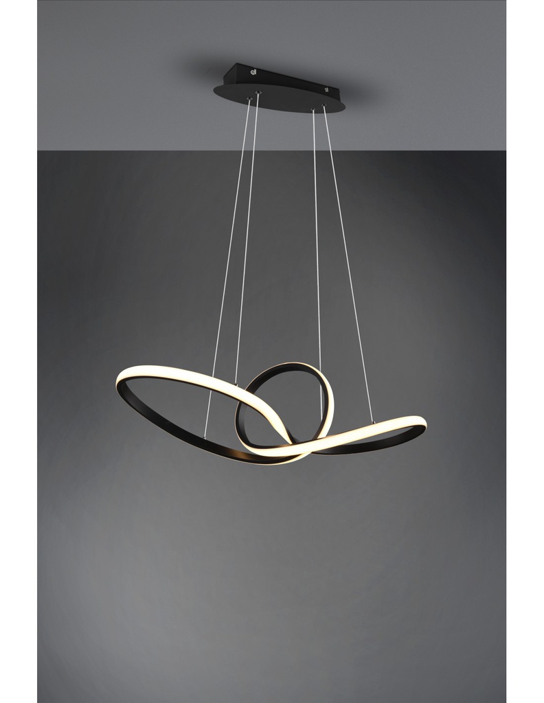 Sospensione Sansa Led 28w Dimmerabile Nero L80 cm Trio Lighting