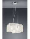 Sospensione Signa 3 Vetri Bianco 3xE27 Ø50 cm Trio Lighting