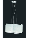 Sospensione Signa 3 Vetri Bianco 3xE27 Ø50 cm Trio Lighting