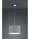 Sospensione Singola Hotel Paralume Grigio Ø40 cm Trio Lighting