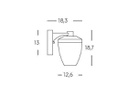 Applique In Basso E27  linea ficus  grafite