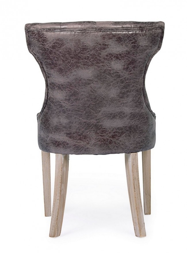 2x Sedia dark in tessuto stile classico