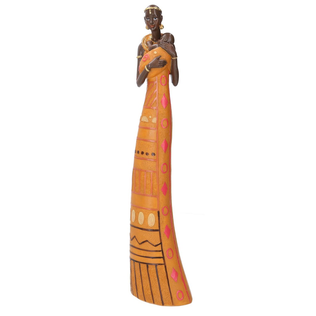 Statua ceramica donna africa cm 9