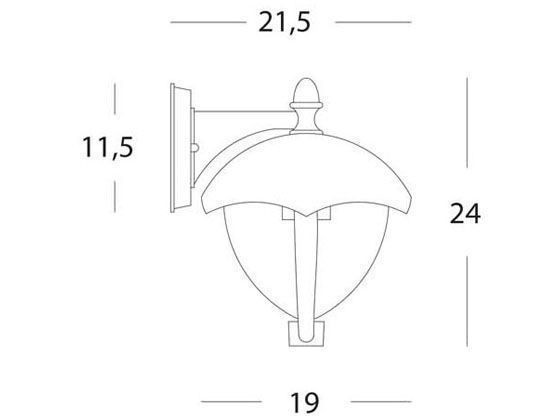 Applique In Basso E27  linea sofy  nero