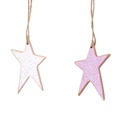 Stella legno rosa confezione da 8 cm21,5x10,5x2,2