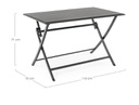 TAVOLO PIEGHEVOLE ELIN 110X70 ANTRACITE