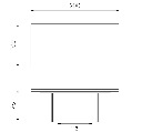 Tavoli fisso in rovere impiallacciato e top in rovere naturale 100x200x76h cm