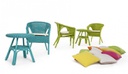 Tavolino Alliss blu in rattan D52