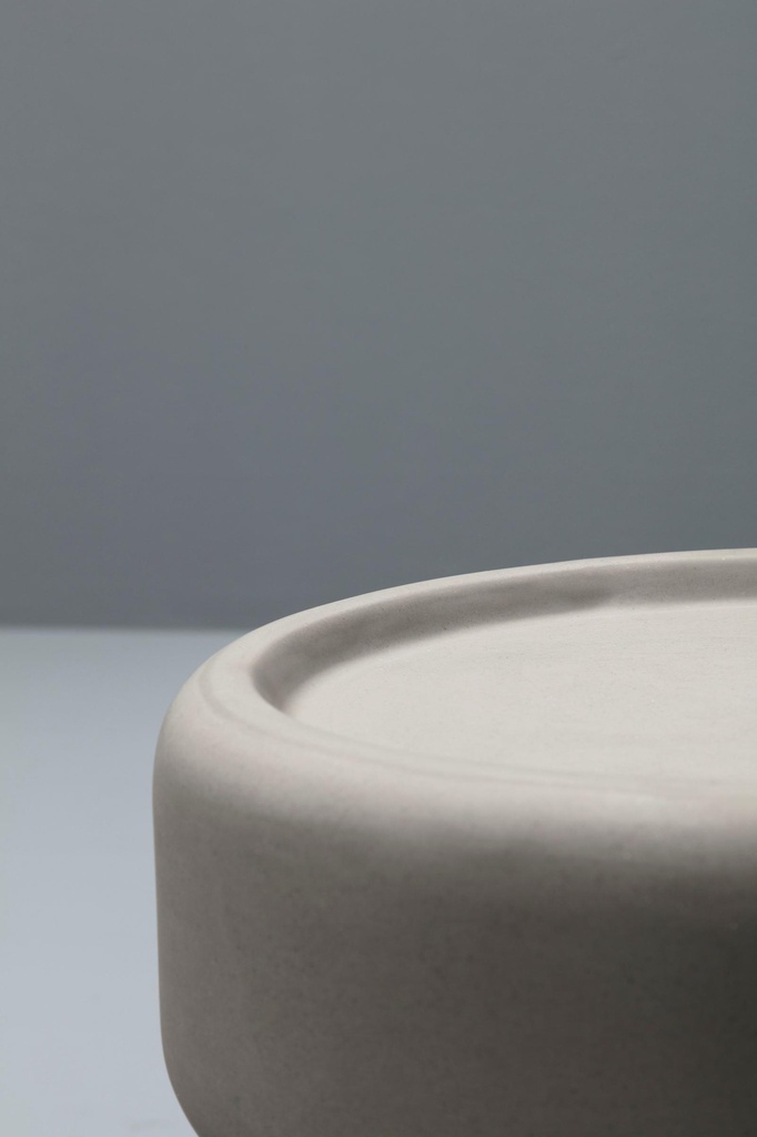 Tavolino in mdf con top grigio D42xD42x52h cm