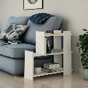 Tavolino Mua bianco 3 ripiani EFFEZ
