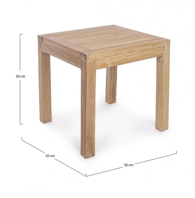 Tavolino Quadro Teak 50X50