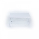 Tavolino per colazione letto bianco Con gambe pieghevoli cm 60 x 60 x 29 h EFFEZ