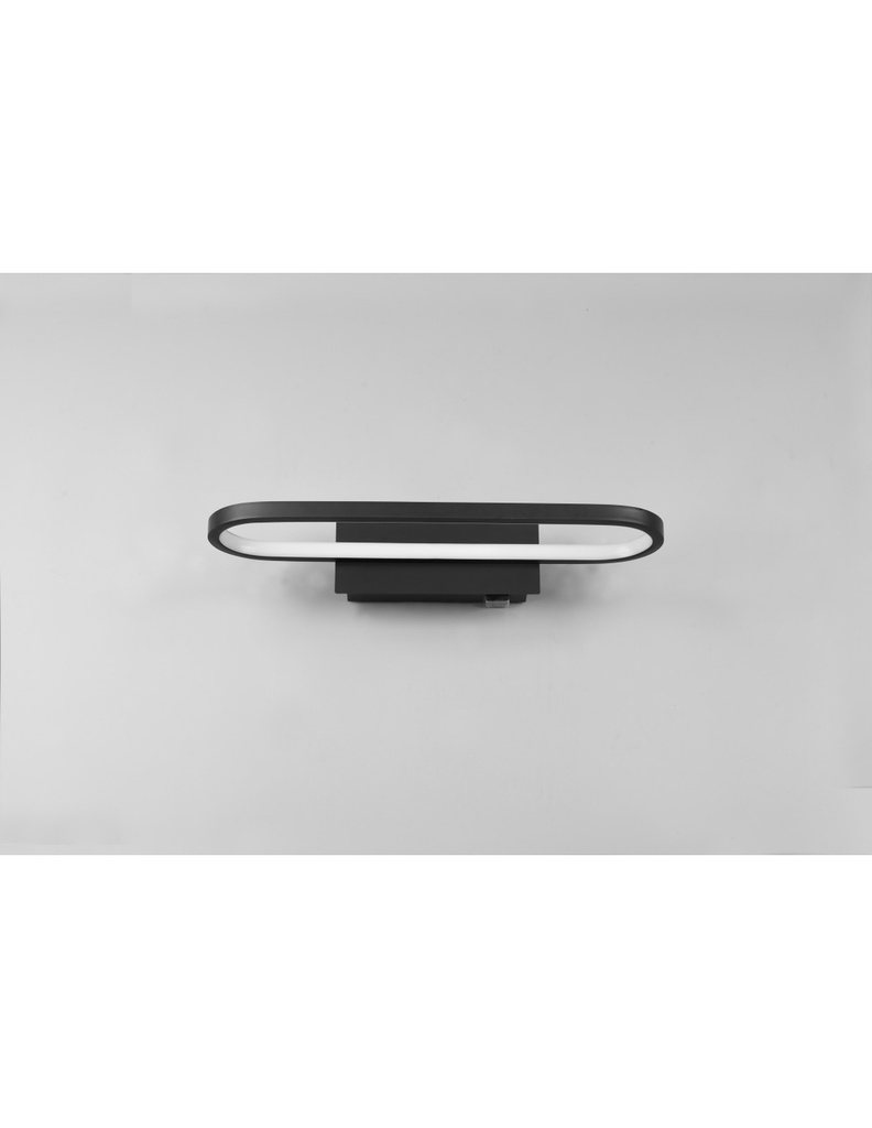 Applique Led Da Bagno Moderno Gianni Nero IP44 Trio Lighting
