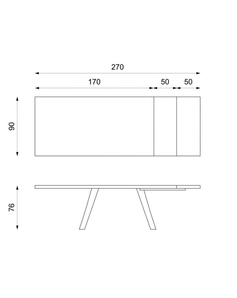 Tavolo Allungabile 170-270 x 90 cm - Barret 