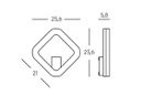 Applique Led 20W 4000K  linea quasar  bianco