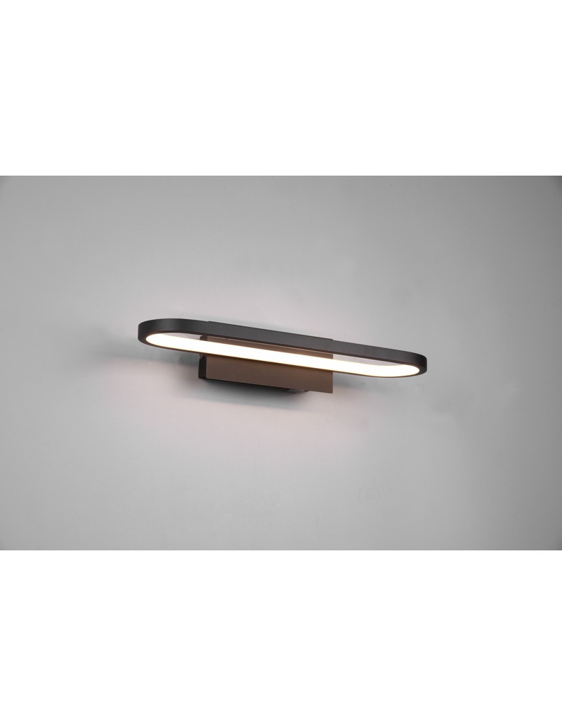 Applique Led Da Bagno Moderno Gianni Nero IP44 Trio Lighting