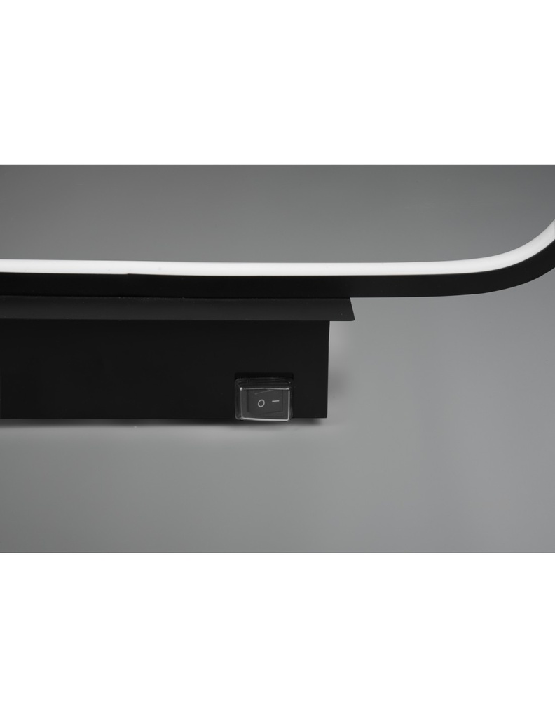 Applique Led Da Bagno Moderno Gianni Nero IP44 Trio Lighting