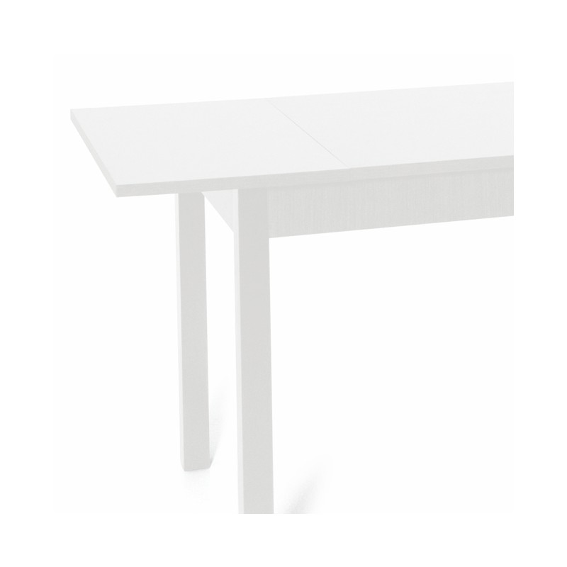 Tavolo allungabile Bianco Frassinato in legno nobilitato cm 70x110-150