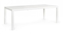 Tavolo allungabile Hilde 200/300x100 cm in alluminio Bianco