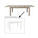 Tavolo pranzo allungabile bianco interamente legno nobilitato cm 90x160-240