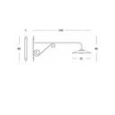 Applique Lunga Grande linea antique grafite
