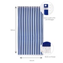 Tenda da sole per balcone strisce blu e bianco 140 x 300 centimetri