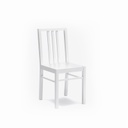 2x Sedia in legno laccato bianco 36.5 cm x 36.5 cm H. 86.5 cm