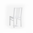 2x Sedia in legno laccato bianco 36.5 cm x 36.5 cm H. 86.5 cm