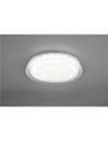 Thea plafoniera led diffusore bianco effetto stelle con bordo trasparente con rgb retro-illuminato e telecomando multifunzione d