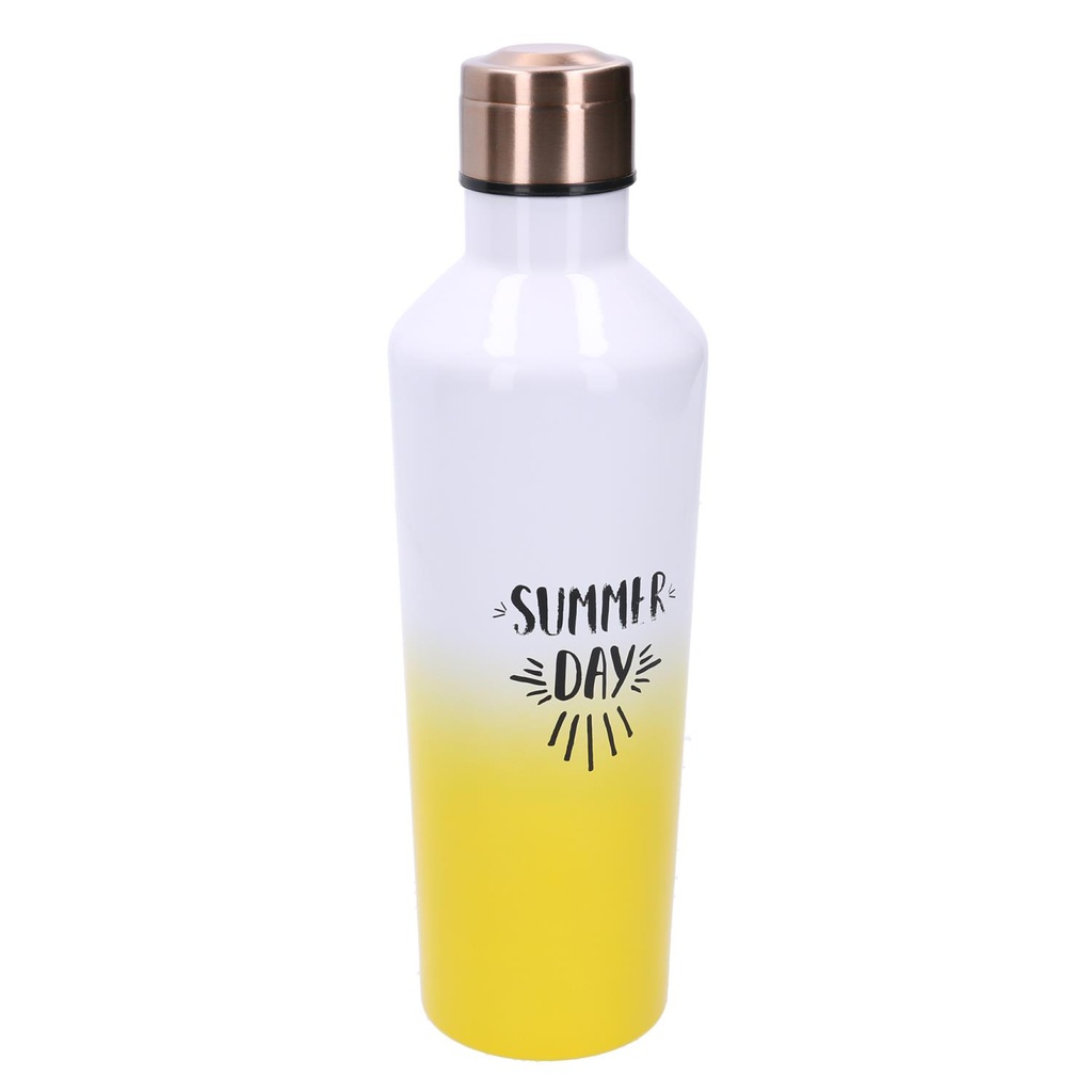 Thermos acciaio giallo tondo 0,5L cm7x6,5h25,5
