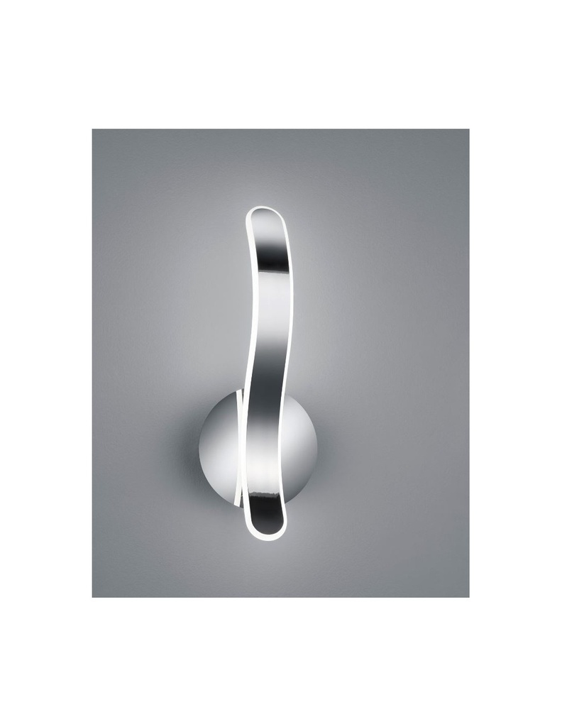 Applique Parete Design Led Dimmer 4000k Parma Cromo Trio Lighting