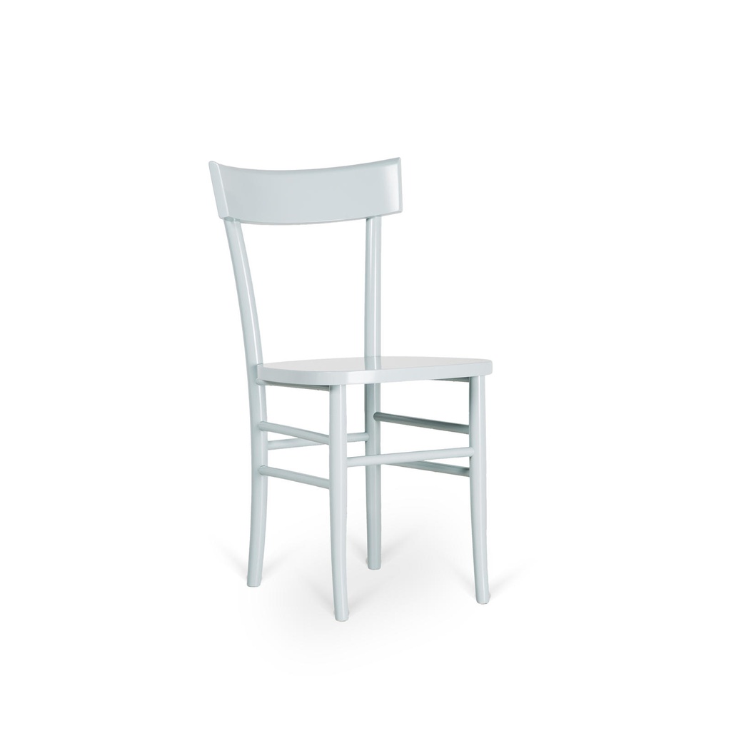 2x Sedia in legno laccato grigio chiaro 48x39x80h cm