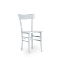 2x Sedia in legno laccato grigio chiaro 48x39x80h cm