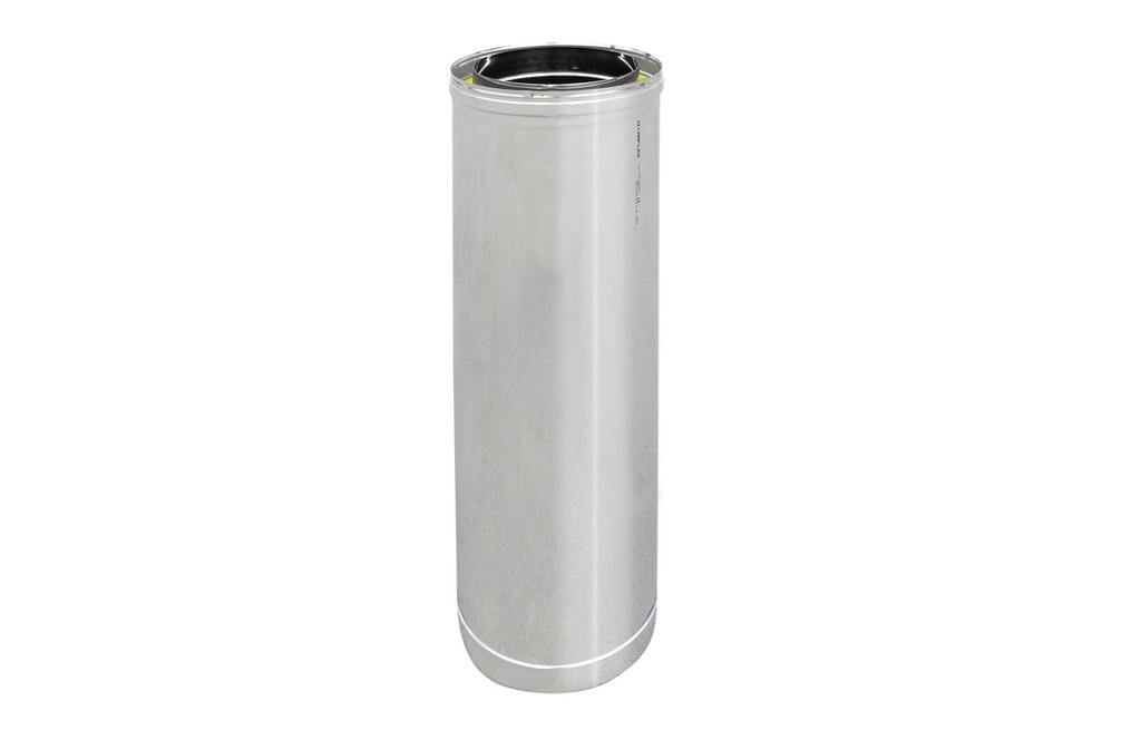 Tubo acciaio inox 316L doppia parete - 1 metro - Diametro interno 200 - Diametro esterno 250