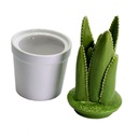 Vaso ceramica con cactus tondo cmø11