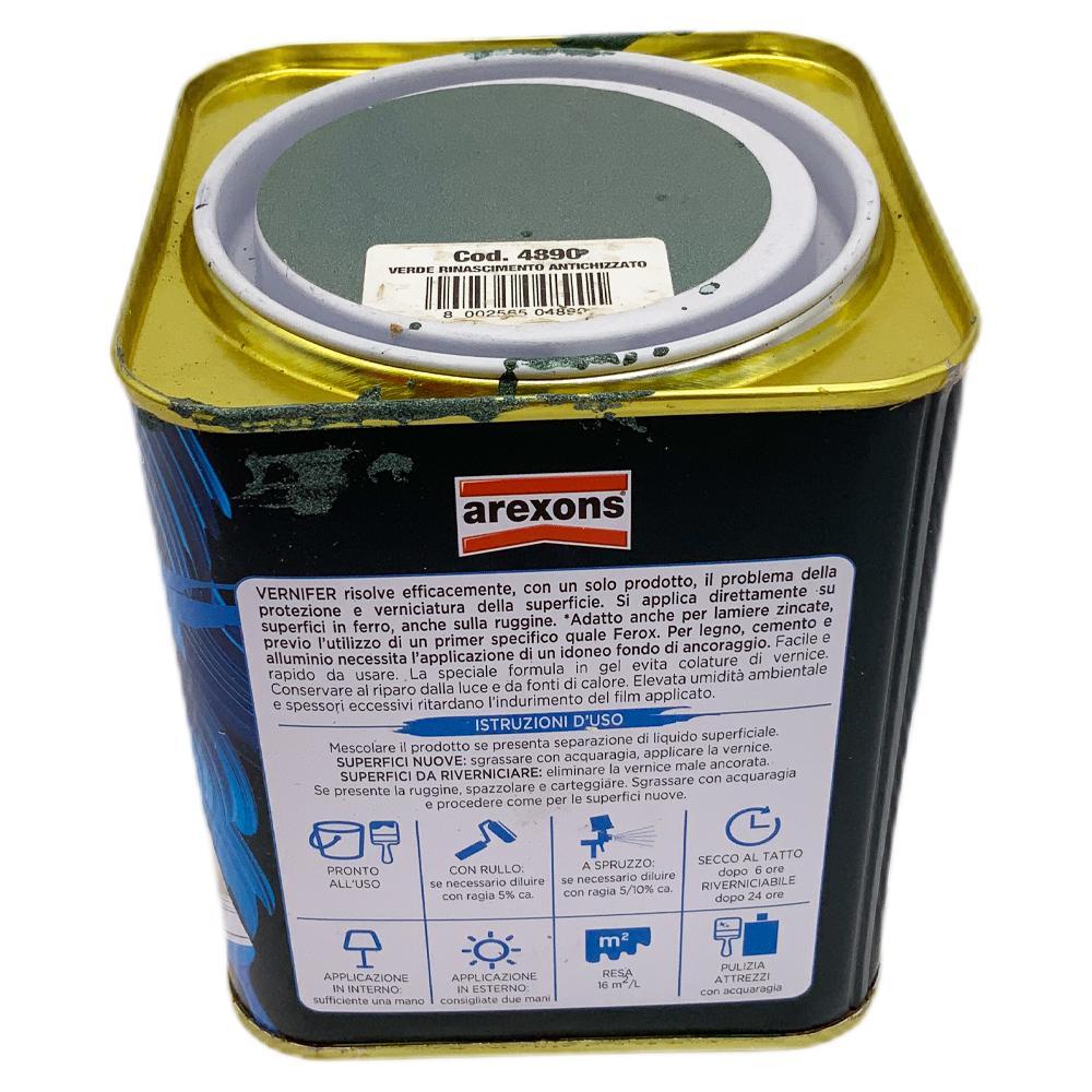 Vernice Antiruggine Vernifer Ml. 750 - Verde Rinascimento Arexons