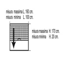Zanzariera IRS-CE avvolgibile Verticale 160x170 cm Avorio