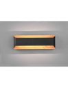 Applique Rettangolare Doppia Emissione Led Arino Legno Nero Trio Lighting
