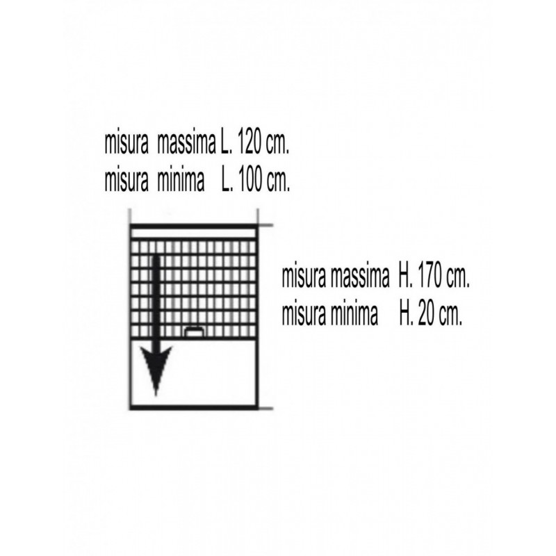 Zanzariera verticale avorio adattabile cm 120 x 170 h