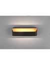 Applique Rettangolare Doppia Emissione Led Arino Legno Nero Trio Lighting
