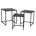 Set 3 tavolini nero   48 x 56 x 48