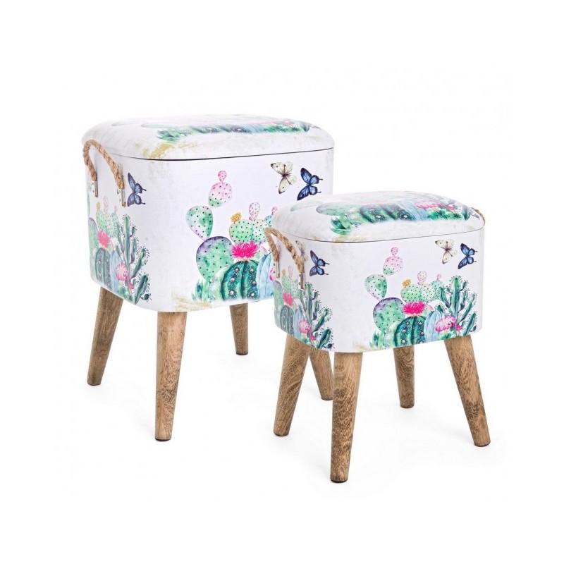 Set due sgabelli con contenitore Forestis bizzotto