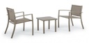 Set giardino da 3 salotto metallo tortora Auri