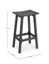 Sgabello Bar skipper Nero h71cm