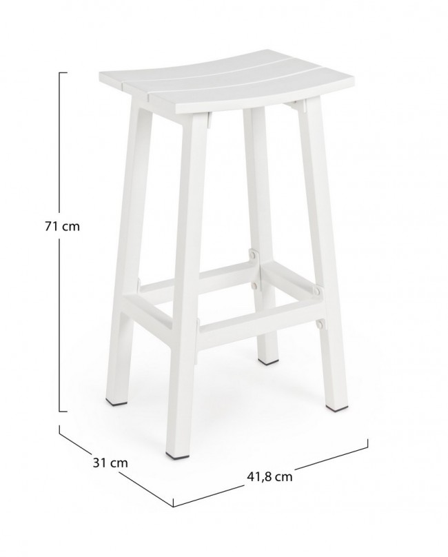 Sgabello Bar skipper Bianco h71cm