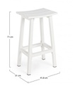 Sgabello Bar skipper Bianco h71cm
