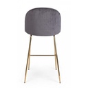 Sgabello design contemporaneo Bar Carry velluto grigio scuro