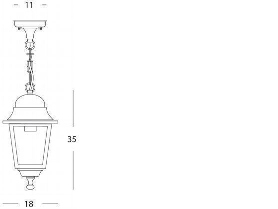 Sospensione E27  linea old  nero